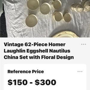 Homer Laughlin Floral China pieces. entire collection for 750. Worth 3x